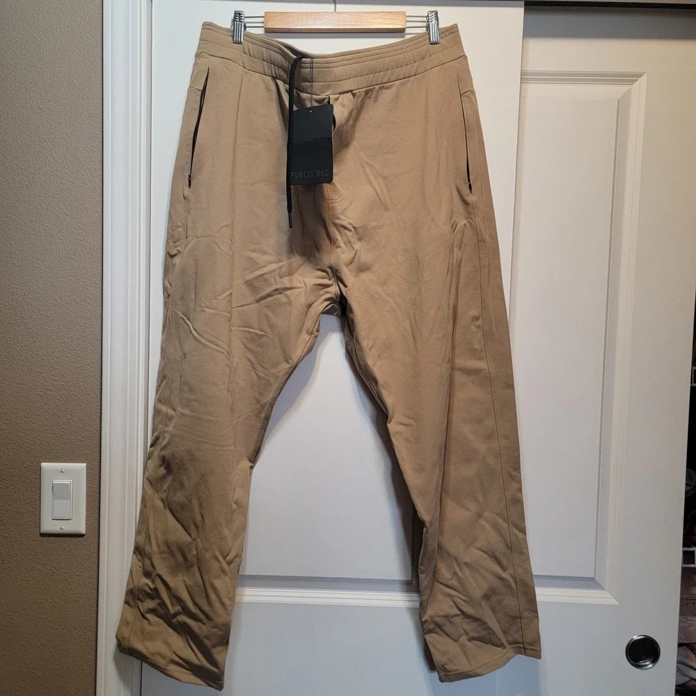 Public Rec All Day Every Day Pants 44x30 Khaki Tan Stretch Pull-On